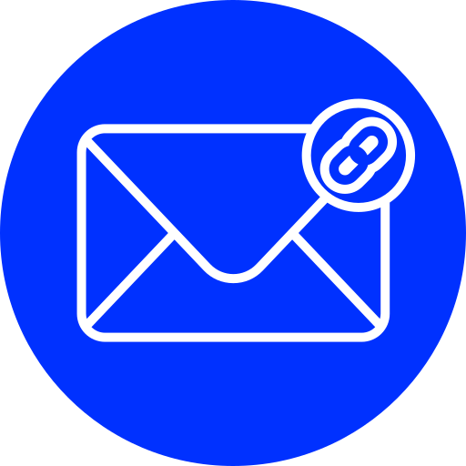 correo electrónico vinculado icono gratis