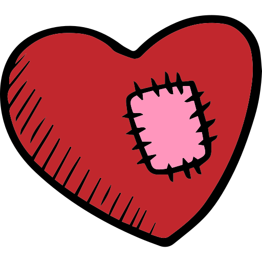 Heart Hand Drawn Color icon