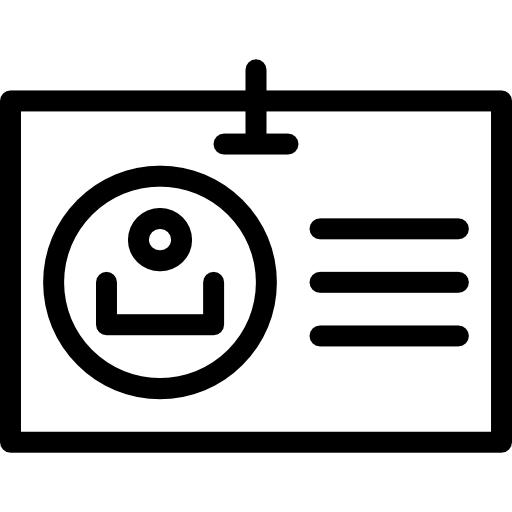 tarjeta de identificación icono gratis