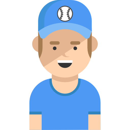 jugador de baseball icono gratis