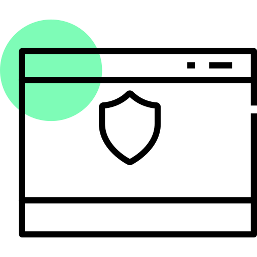 Seguridad en la web icono gratis