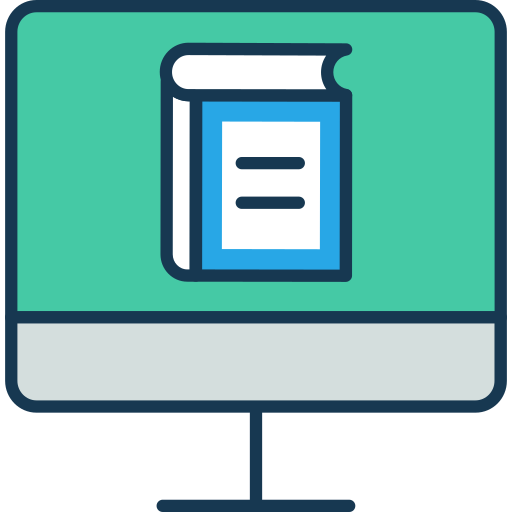 Aprendizaje en línea icono gratis