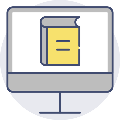 Aprendizaje en línea icono gratis
