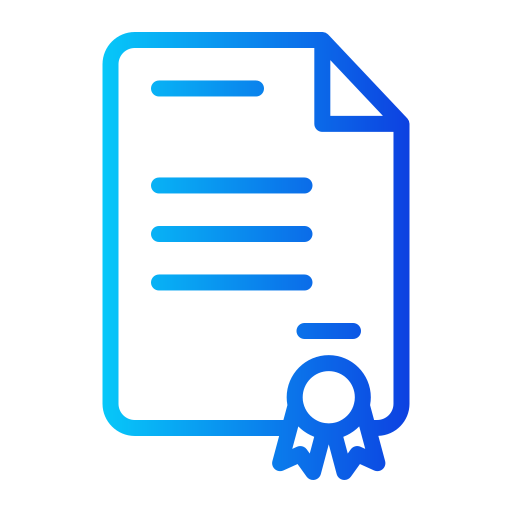 Certificate free icon