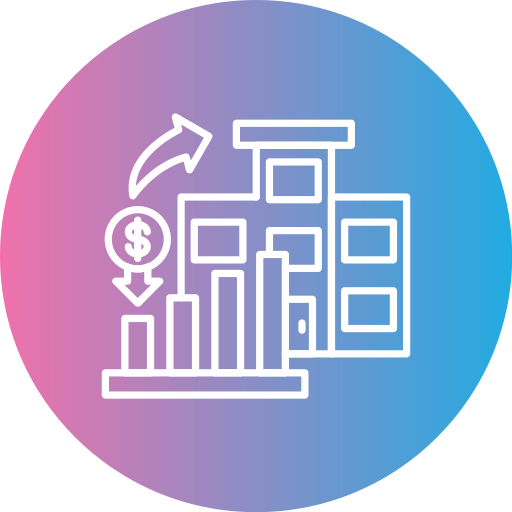 inversión en el mercado icono gratis