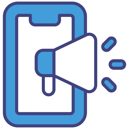 marketing móvil icono gratis
