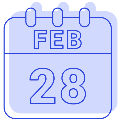 28 de febrero icono gratis