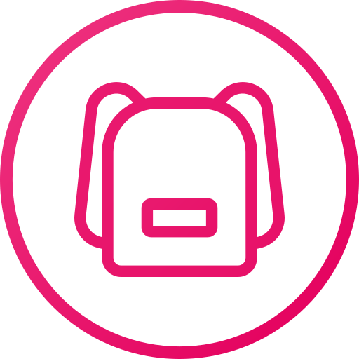 bolsa para la escuela icono gratis