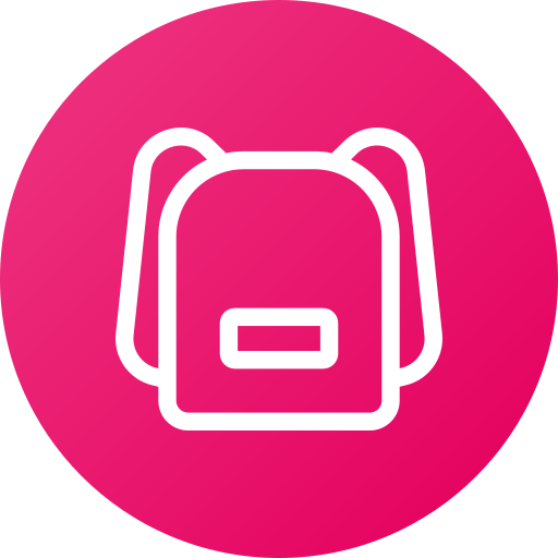 bolsa para la escuela icono gratis