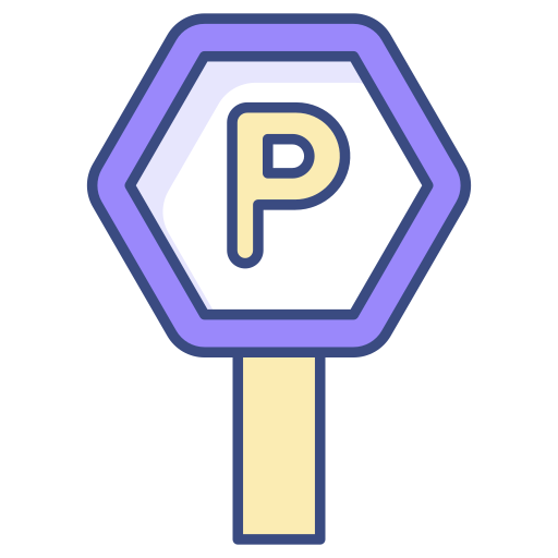 Parking sign free icon