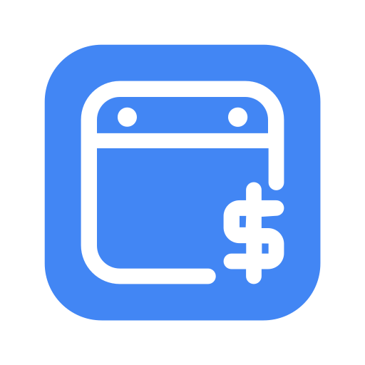 캘린더 지불 대출 무료 아이콘