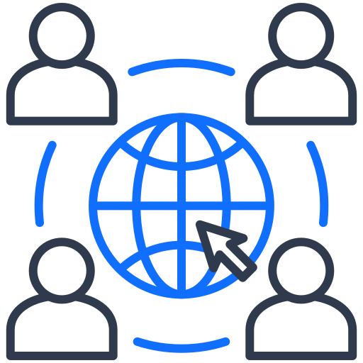 comunidad en línea icono gratis