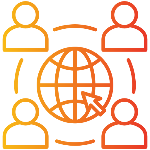 comunidad en línea icono gratis