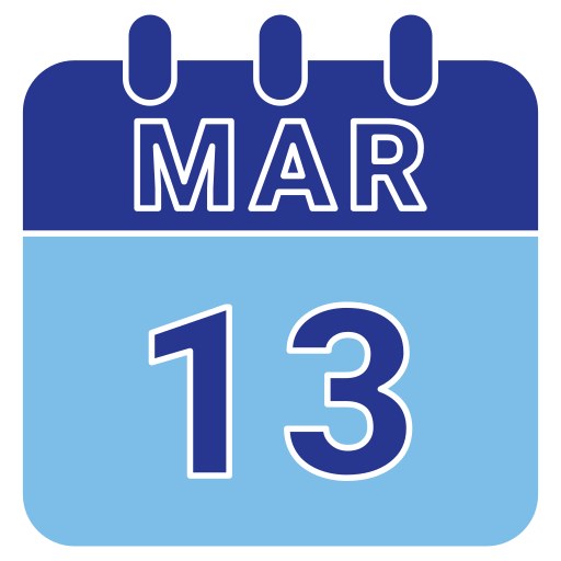 13 de marzo icono gratis