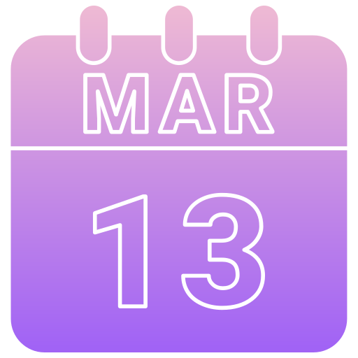 13 de marzo icono gratis