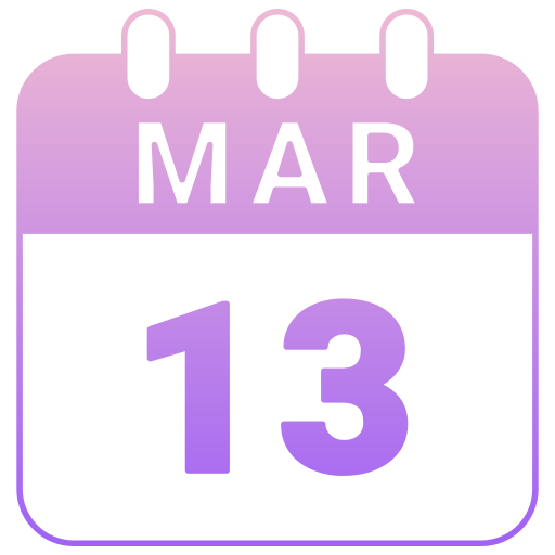 13 de marzo icono gratis