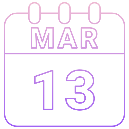 13 de marzo icono gratis