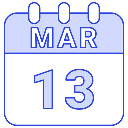 13 de marzo icono gratis