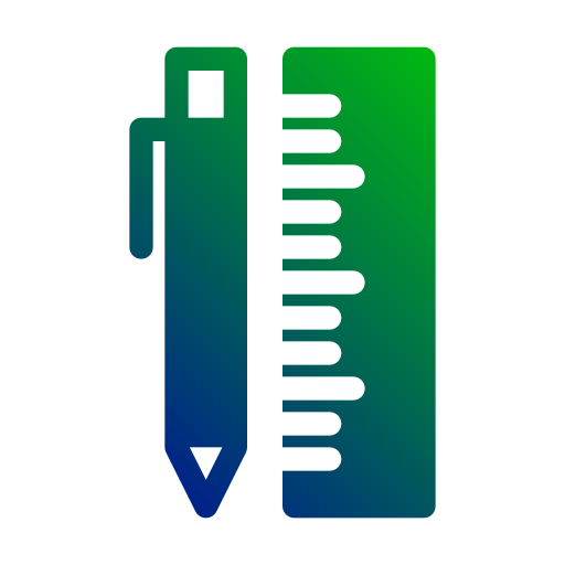 bolígrafo y regla icono gratis