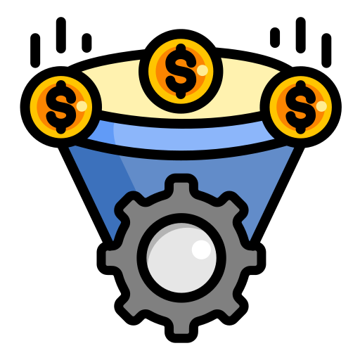 embudo de innovación icono gratis