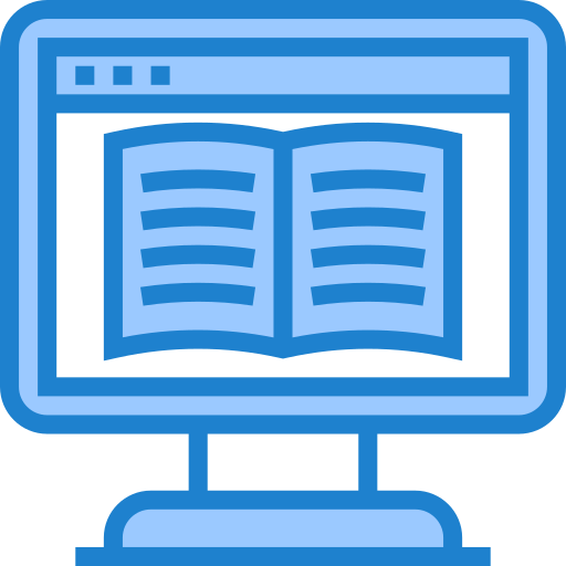 Book srip Blue icon