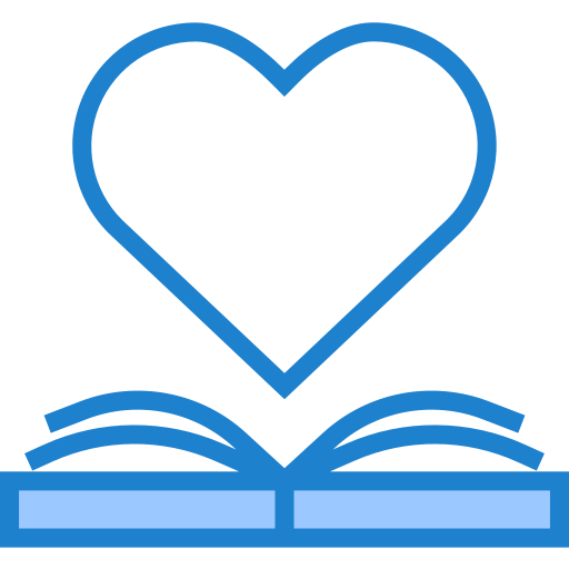 Book srip Blue icon