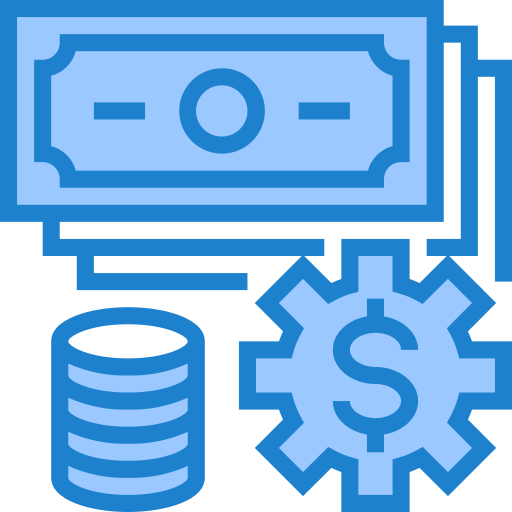 Business srip Blue icon