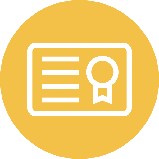 certificado icono gratis