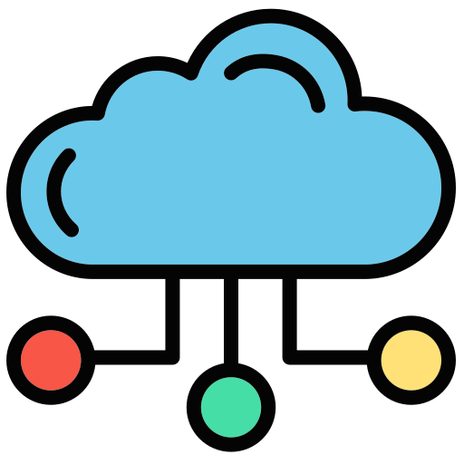 plataforma en la nube icono gratis