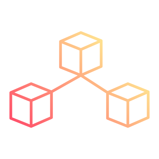 cadena de bloques icono gratis