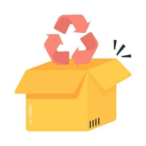 caja de reciclaje icono gratis