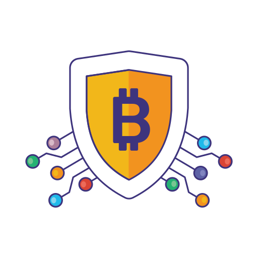 seguridad de bitcoin icono gratis