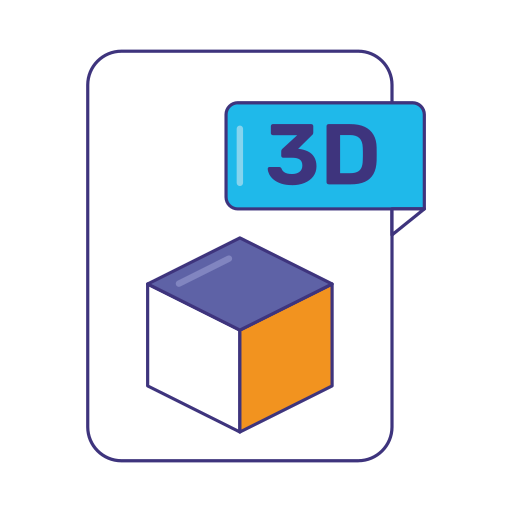 archivo 3d icono gratis