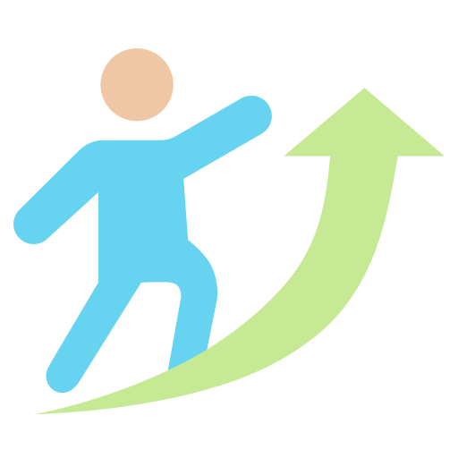 crecimiento personal icono gratis