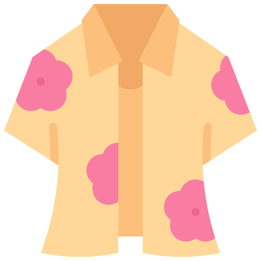 camisa hawaiana icono gratis