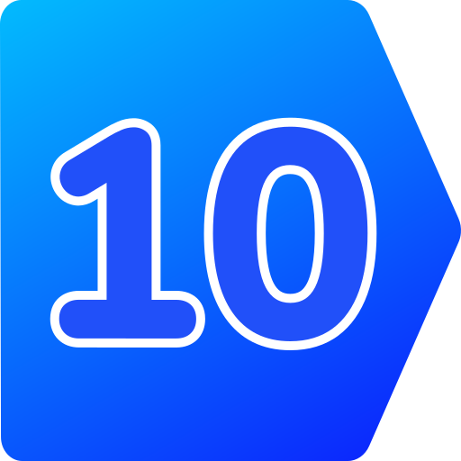 número 10 icono gratis