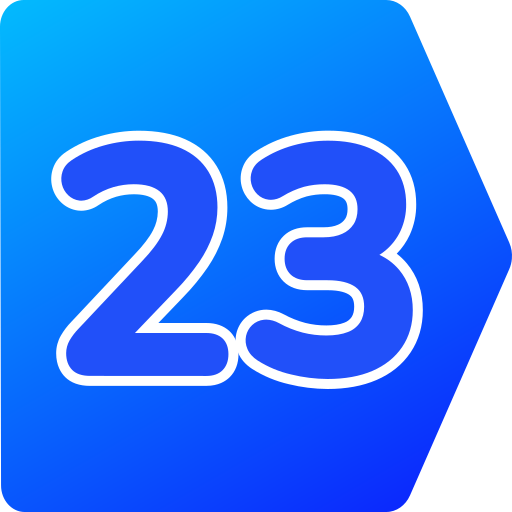 23 Icône gratuit 23 Icône gratuit