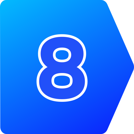 número 8 icono gratis