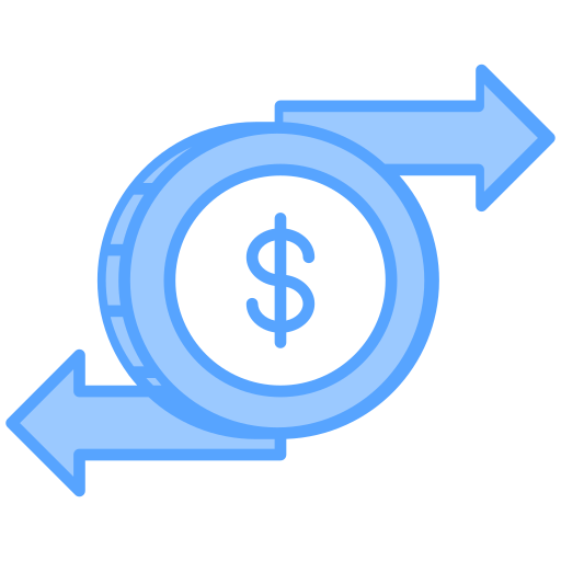 flujo de fondos icono gratis