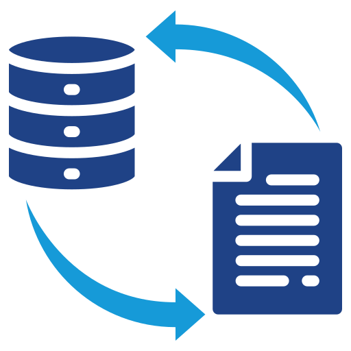 transformación de datos icono gratis