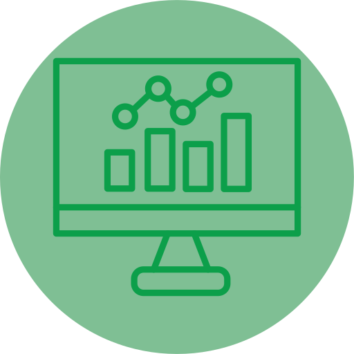 análisis de mercado icono gratis