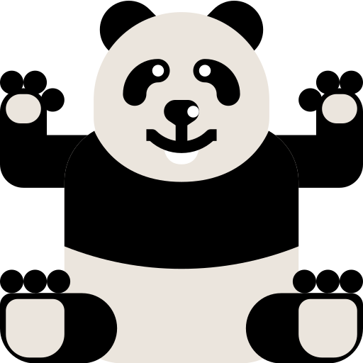 oso panda icono gratis