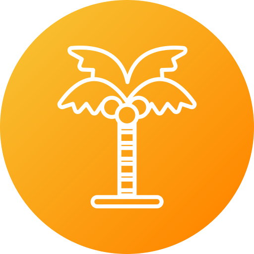 Árbol de coco icono gratis