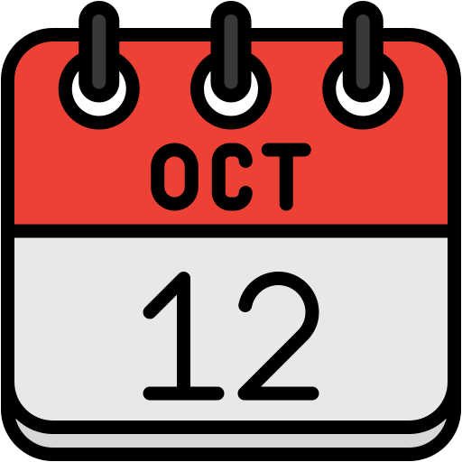 12 de octubre icono gratis