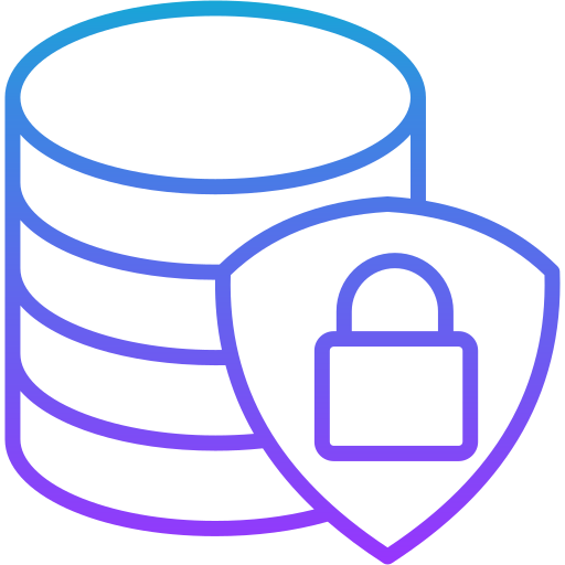 seguridad de datos icono gratis