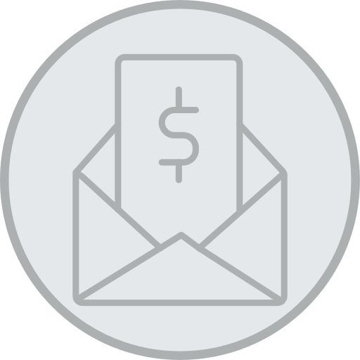 fondos por correo electrónico icono gratis