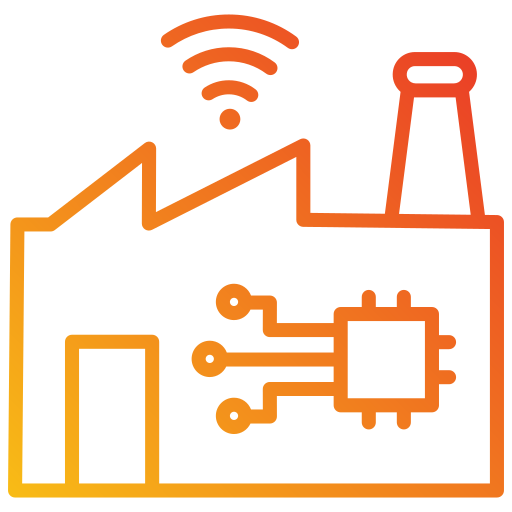 fábrica inteligente icono gratis