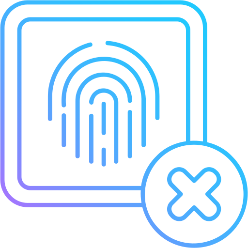 error de huella dactilar icono gratis