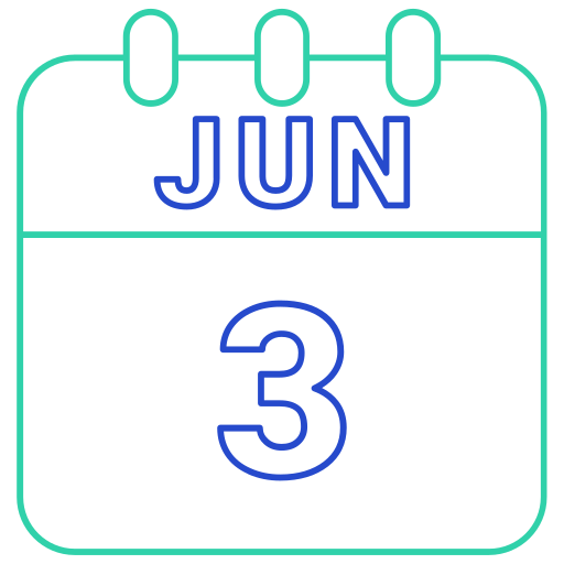 3 de junio icono gratis