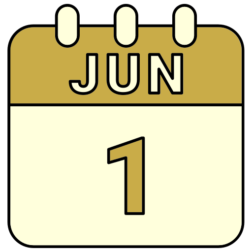 1 de junio icono gratis